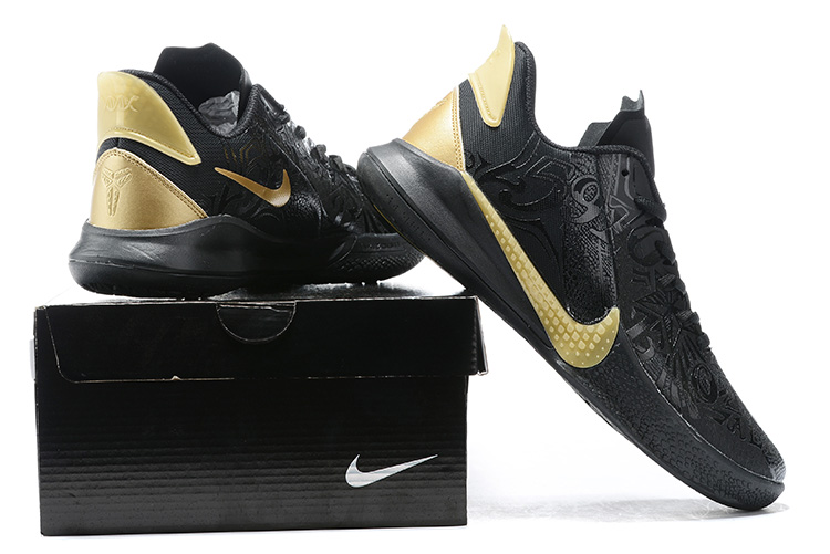 New Men Nike Mamba Focus EP Black Gold Basketball Shoes